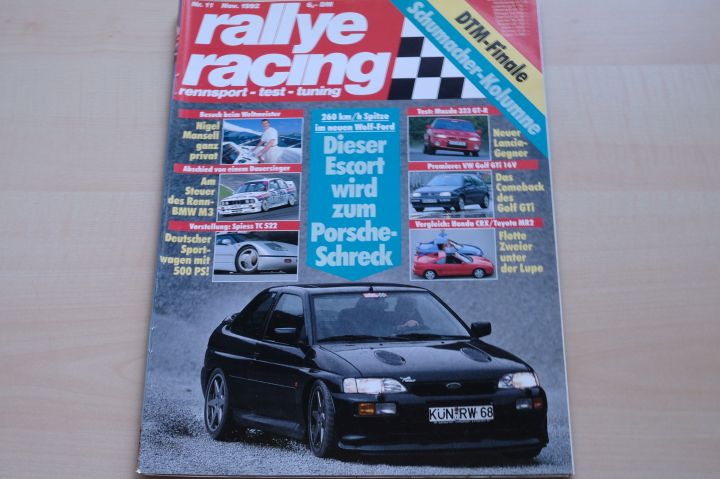 Deckblatt Rallye Racing (11/1992)